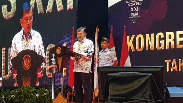 Kemajuan Suatu Bangsa Turut Ditentukan oleh Guru, Pidato Kunci Wakil Presiden RI di Kongres ke-XXII PGRI