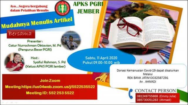 PGRI Kabupaten Jember Adakan Berbagai Webinar
