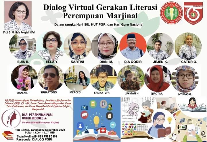 Dialog Virtual Gerakan Literasi Perempuan Marginal