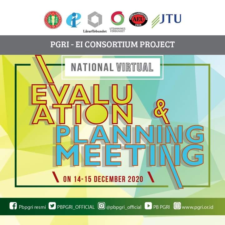 Virtual Evaluation and Planning Meeting PB PGRI dan Education International (EI) 