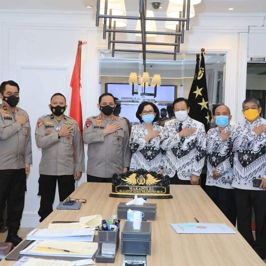 Audiensi Pengurus Besar PGRI dengan Wakapolri terkait Perlindungan, Keselamatan Kerja Guru