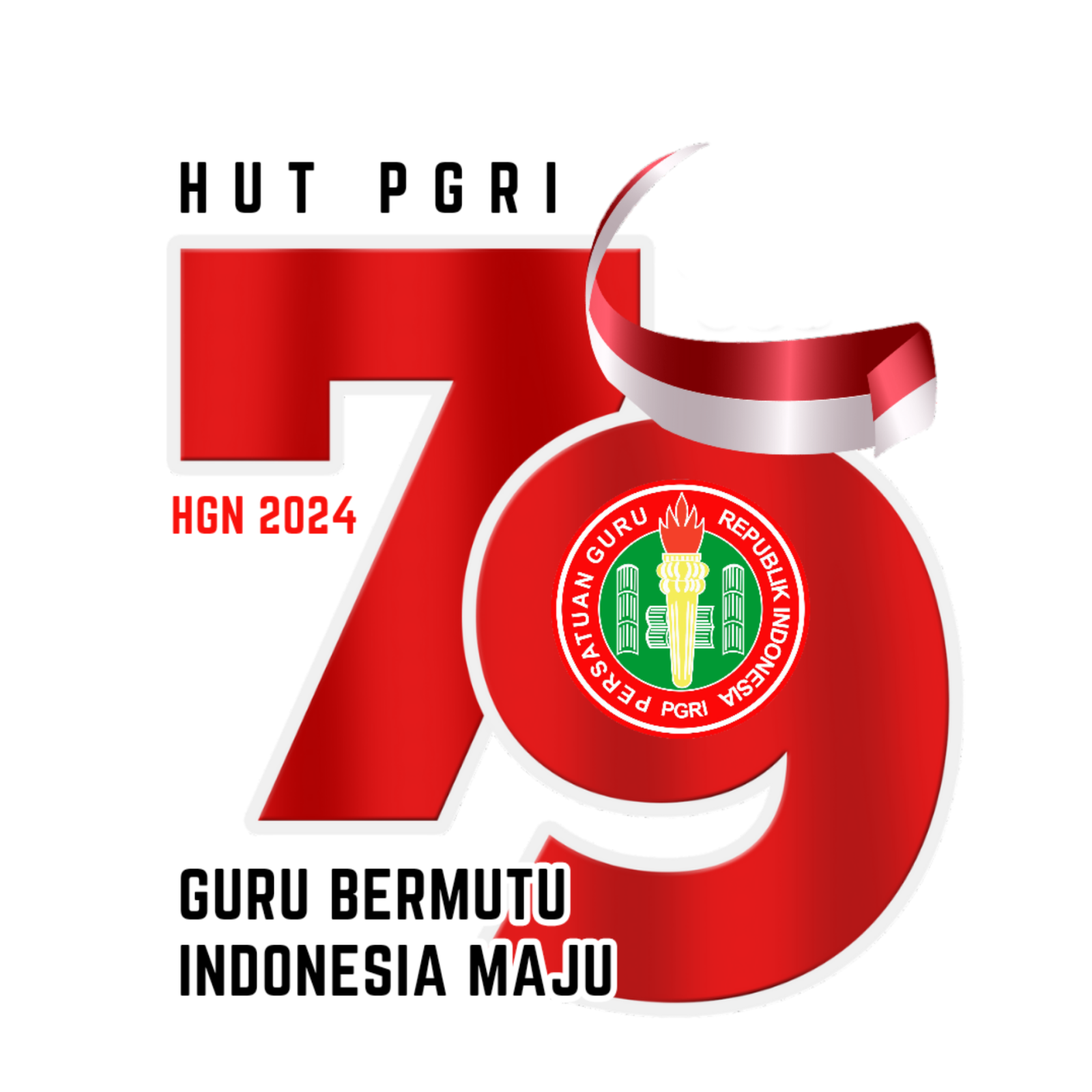 Logo HUT ke-79 PGRI dan HGN Tahun 2024